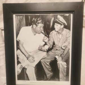 Rare Babe Ruth, Ted Williams 1943 with black frame